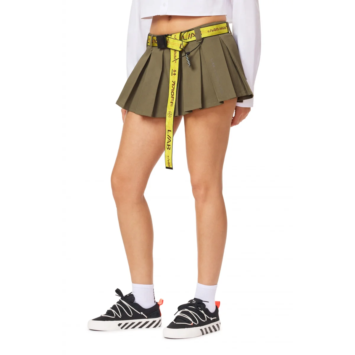 LAB Off White - Pleated Mini Skirt