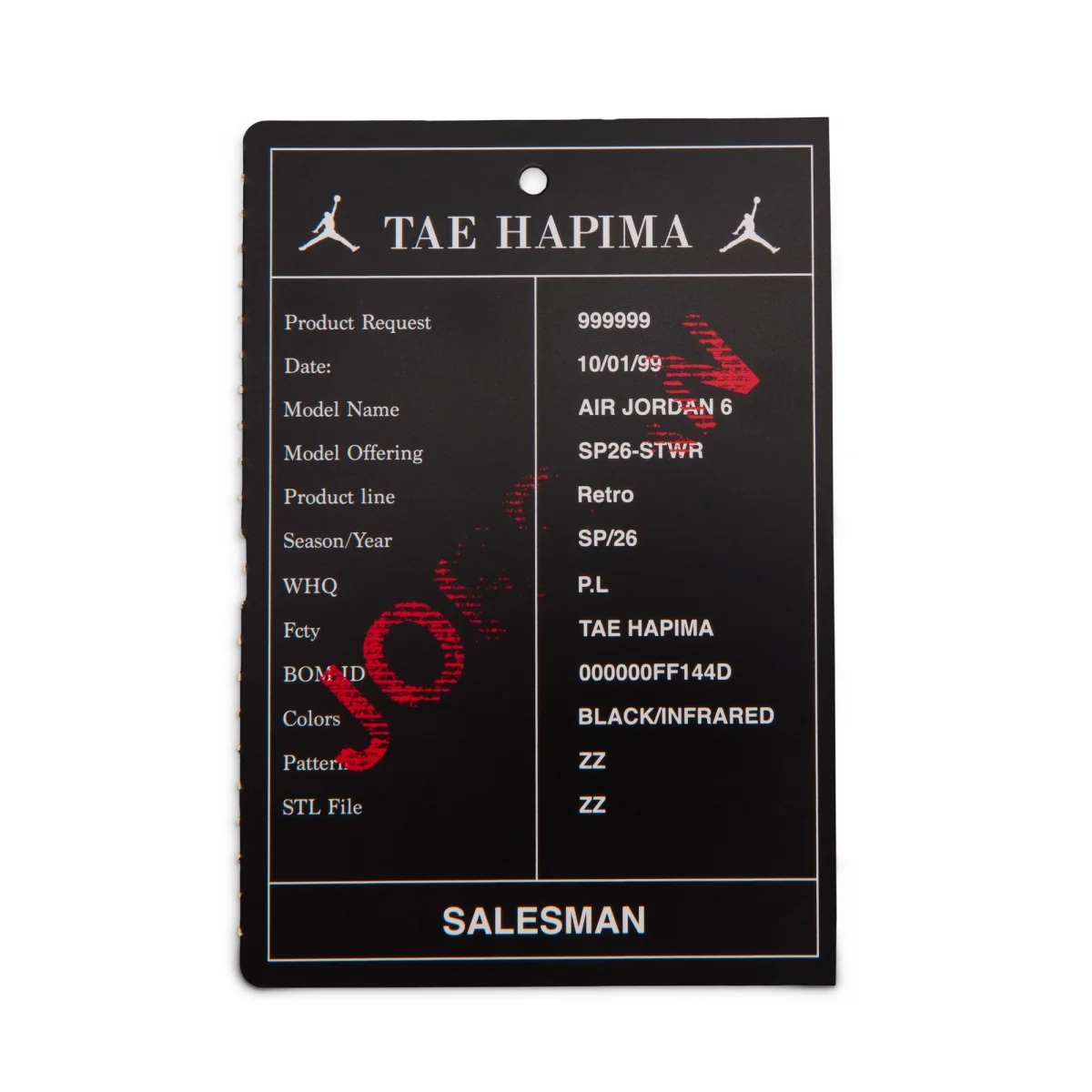 Air Jordan 6 Retro "Infrared Salesman"